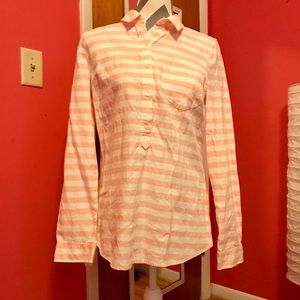 Old Navy Long Sleeve Striped Cotton Blouse Size S